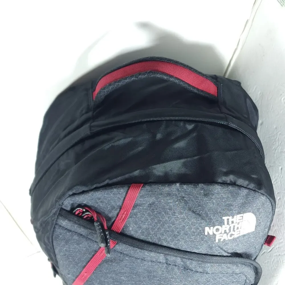 The North Face Hot Shot Dark Gray Padded School Laptop Hiking Outdoor Backpack
